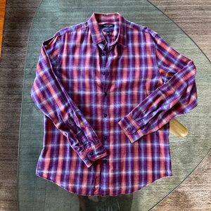 Banana Republic Camden fit men’s plaid lightweight flannel shirt size large
